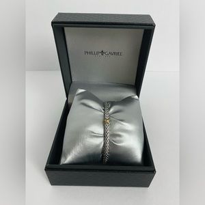 Phillip Gavriel Sterling Silver & Yellow Gold Rope Chain Cuff